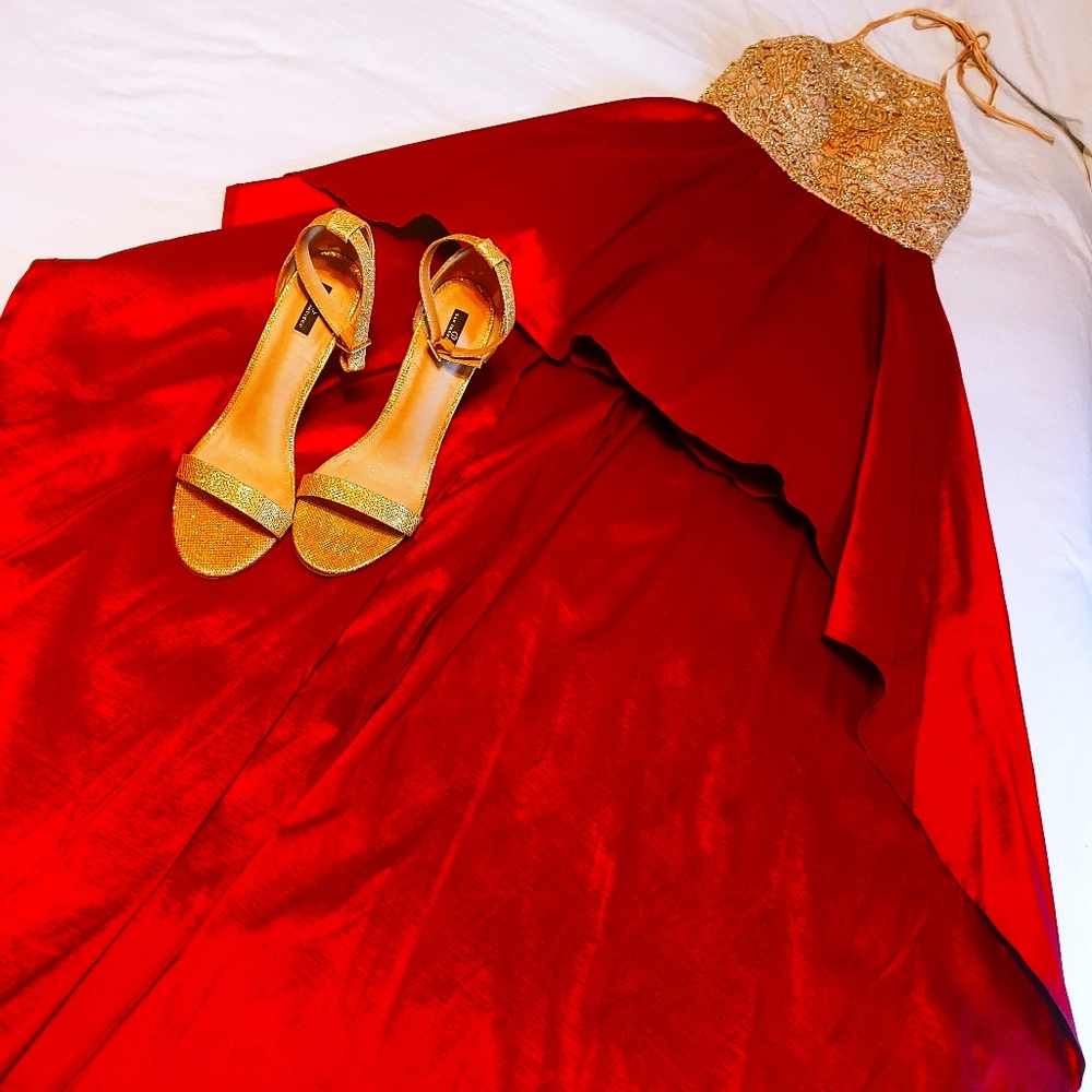Halter Hi Low Party Dress